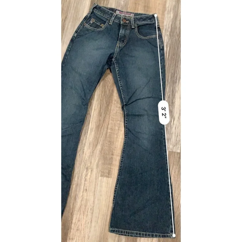 Vtg Silver Jeans Flare Womens Size 25/31 Blue Denim Pants Mid Rise Medium Wash - Picture 12 of 13